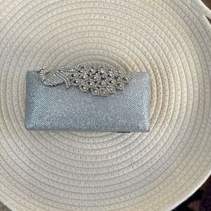 Silver evening bag
